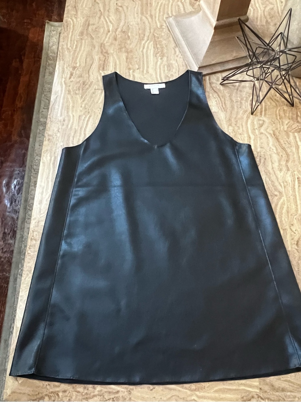 Zara Black Faux Leather Tunic Dress - Picture 3 of 4